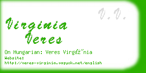 virginia veres business card